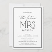 Black & White Photo Bridal Shower Invitation (Devant)