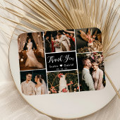 Black White Photo Collage Mariage Merci Magnet