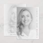 Black & White Photo for Memorial Service (Voorkant / Achterkant)