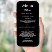 Black white photo fun faits carte menu d'anniversa