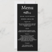 Black white photo fun faits carte menu d'anniversa (Devant)