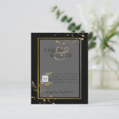 Black White Photo Weddenschap nodigt QR Code Save (Staand voorkant)