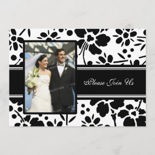 Black & White Photo Wedding Vow Renewal Uitnodigin Kaart