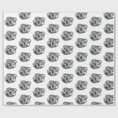 Black White Photography Camera Logo Graphic Cadeaupapier (Vlak)