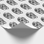 Black White Photography Camera Logo Graphic Cadeaupapier (Hoek)