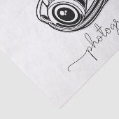 Black White Photography Camera Logo Graphic Tissuepapier (Detail)