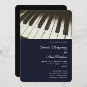 Black & White Piano Keys Kaart (Voorkant / Achterkant)