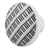 Black & White Piano Keys Keramische Knop (Rechts)