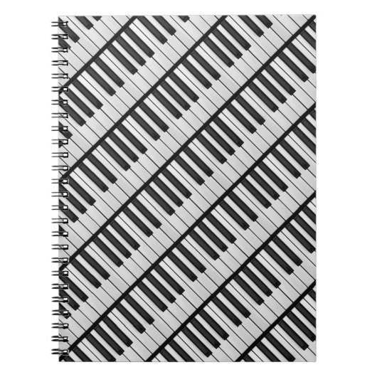 Black & White Piano Keys Notitieboek (Voorkant)