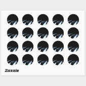 Black & White Piano Keys Ronde Sticker (Vel)