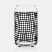 Black White Plaid Checker Seamless Pattern Blikvorm Glas (Achterkant)