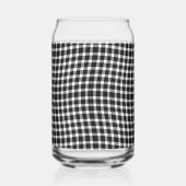 Black White Plaid Checker Seamless Pattern Blikvorm Glas (Links)