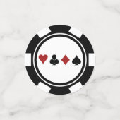 Black White Poker Chip Las Vegas Wedding Confetti (Kleine voorkant)