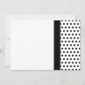 Black White Polka Dot Jewel Weddenschap Kaart (Achterkant)
