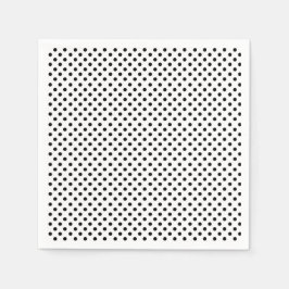 Black White Polka Dot Pattern Servet