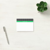Black White Polka Dots Emerald Name Monogram Post-it® Notes (Kantoor)