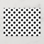 Black White Polka Dots Pattern Briefkaart (Voorkant)