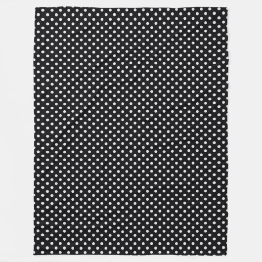 Black White Polka Dots Pattern Fleece Deken (Voorkant)