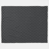 Black White Polka Dots Pattern Fleece Deken (Voorkant (Horizontaal))