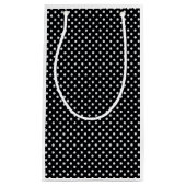 Black White Polka Dots Pattern Klein Cadeauzakje (Voorkant)