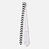 Black White Polka Dots Pattern Stropdas (Achterkant)