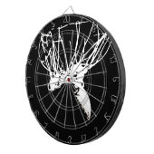 Black White Pop Art Basketball Dartbord (Voorkant Rechts)