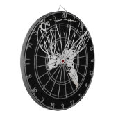 Black White Pop Art Basketball Dartbord (Voorkant Links)