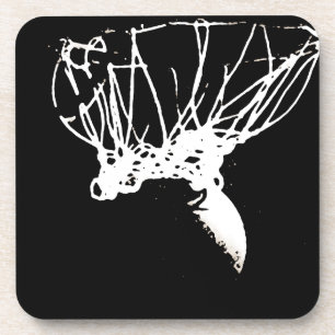 Black White Pop Art Basketball Drankjes Onderzetter