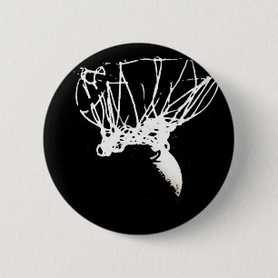 Black White Pop Art Basketball Ronde Button 5,7 Cm