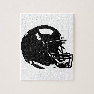 Black White Pop Art Football Helmet Legpuzzel
