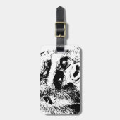 Black White Pop Art Gorilla Bagagelabel (Voorkant verticaal)