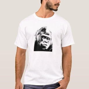 Black White Pop Art Gorilla T-shirt