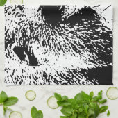 Black White Pop Art Gorilla Theedoek (Gevouwen)