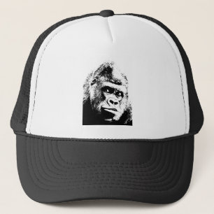 Black White Pop Art Gorilla Trucker Pet