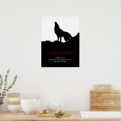 Black White Pop Art Leadership Wolf Poster (Cuisine)