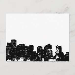 Black White Pop Art New York City Briefkaart