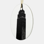 Black & White Pop Art New York Keramisch Ornament (Links)