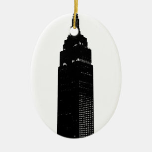 Black & White Pop Art New York Keramisch Ornament