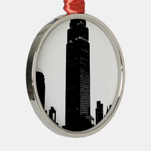 Black & White Pop Art New York Metalen Ornament (Rechts)