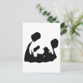 Black White Pop Art Panda Briefkaart (Staand voorkant)