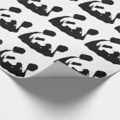 Black White Pop Art Panda Cadeaupapier (Hoek)