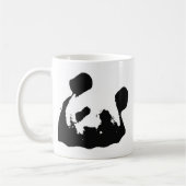 Black White Pop Art Panda Koffiemok (Links)
