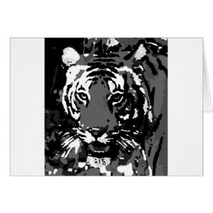 Black White Pop Art Tiger