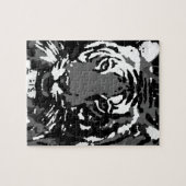 Black White Pop Art Tiger Legpuzzel (Horizontaal)