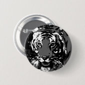 Black White Pop Art Tiger Ronde Button 5,7 Cm (Voorkant /achterkant)