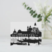 Black White Pop Art Venise Italie Carte postale Vo (Debout devant)