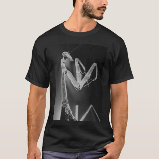 Black&White Praying Mantis T-shirt (Voorkant)