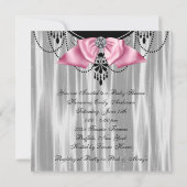 Black White Princess Baby Shower Invitations (Dos)