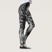 Black & White Psychedelic Starburst Tie Dye Leggings (Rechts)