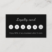 Black white qr code business logo klantenkaartje (Voorkant)